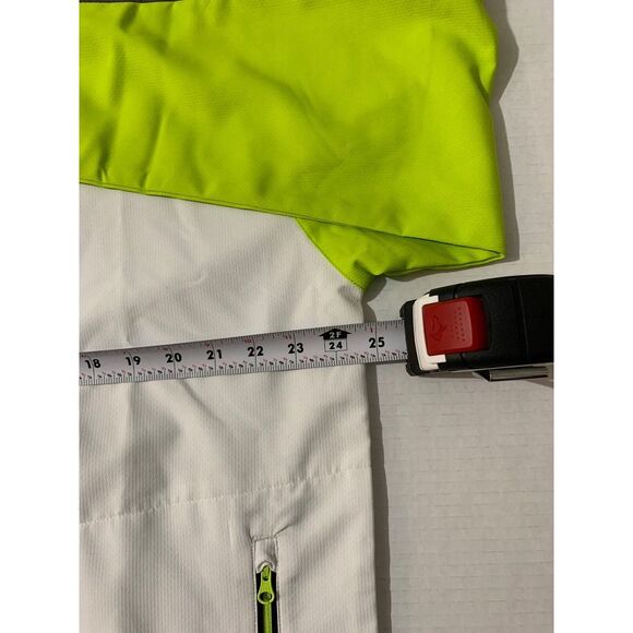 Footjoy 1/4 Zip Jacket White Green Men's Large Long Sleeve Golf Rain Jacket - Picture 10 of 11